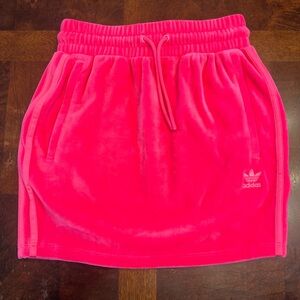 Adidas X Jeremy Scott Solar Pink Velour Mini Skirt Small New without Tag Y2K